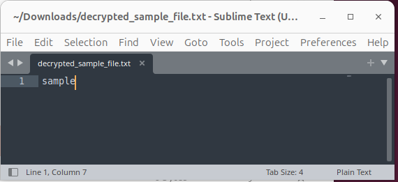 Decrypted file