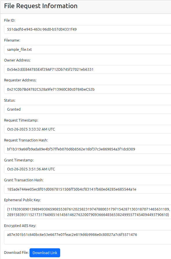 File request information