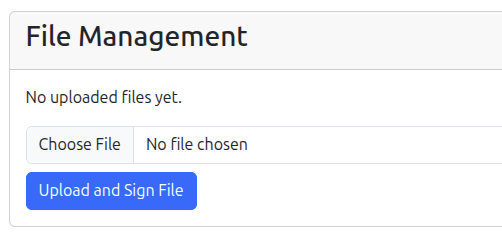 File management and file upload section