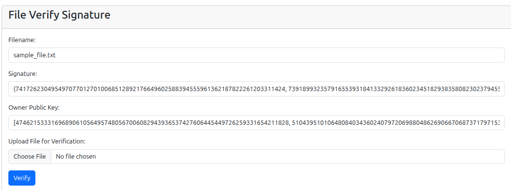 File verify signature
